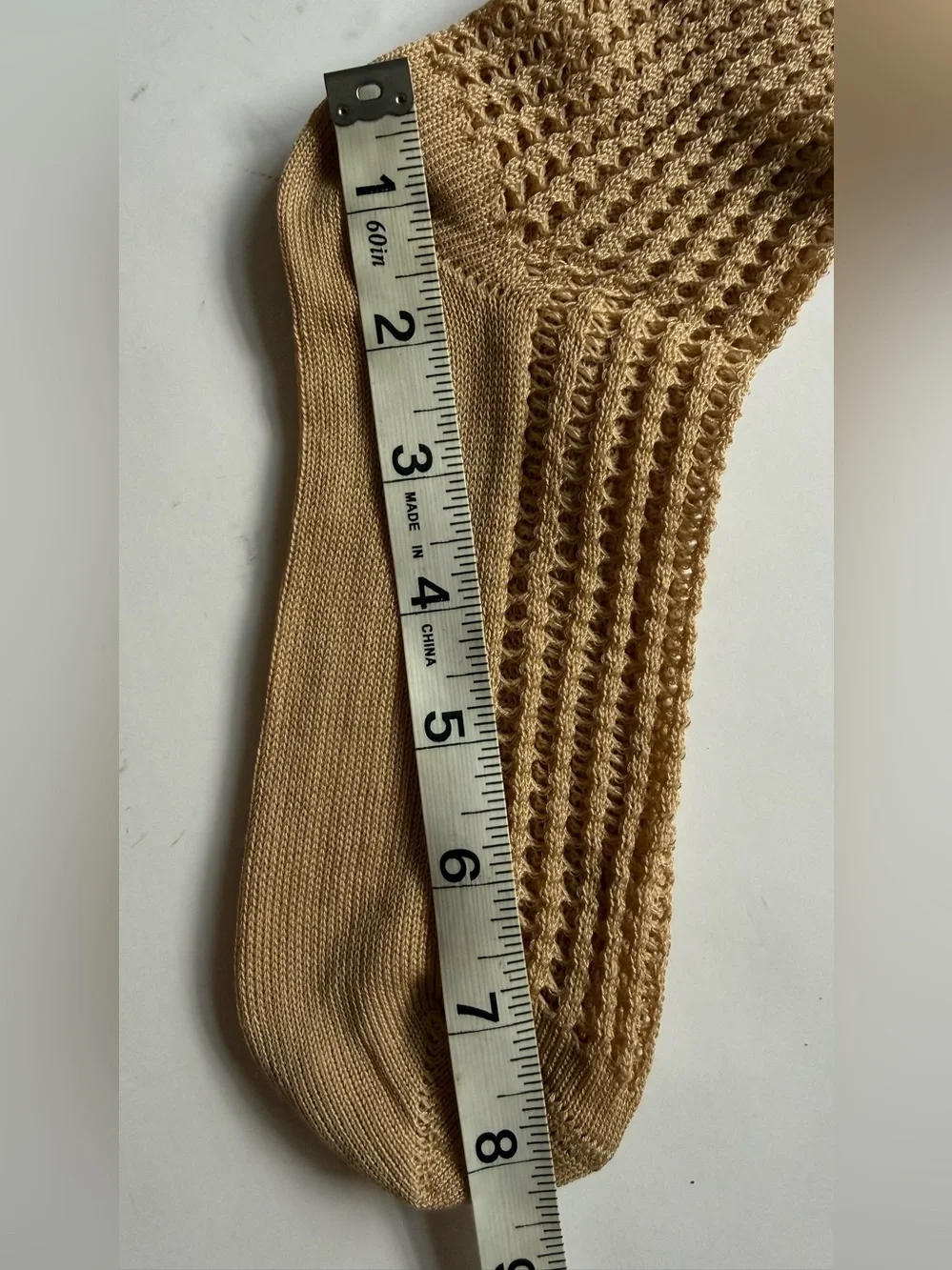 Maria La Rosa Crochet Socks Beige New